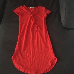 Orange T-shirt Dress